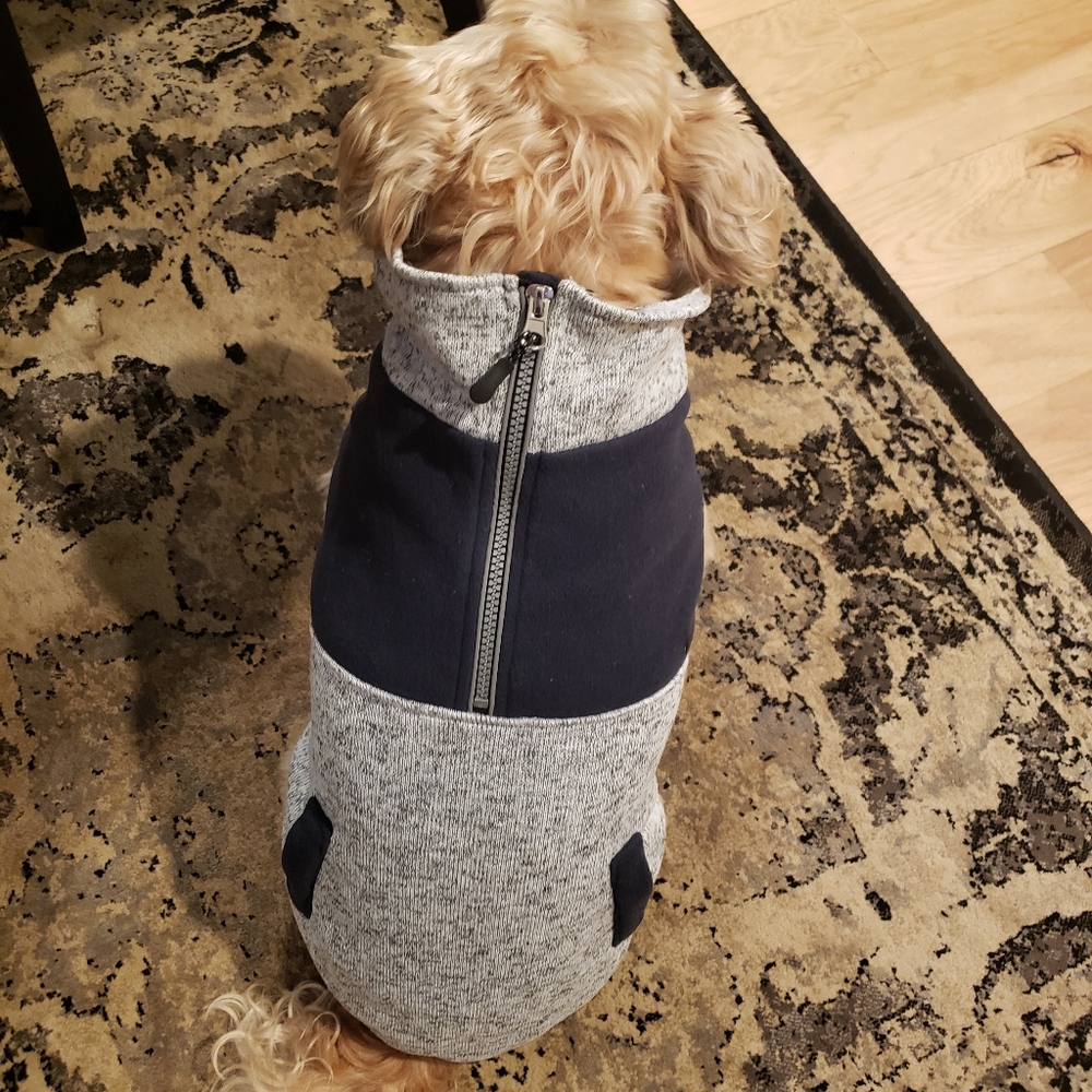 β€οΈ π Host Pick! πΆ β€οΈ Fleece Lined Dog Sweater L - Picture 2 of 10